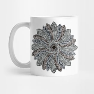 Taco Shell Mandala - black & white version Mug